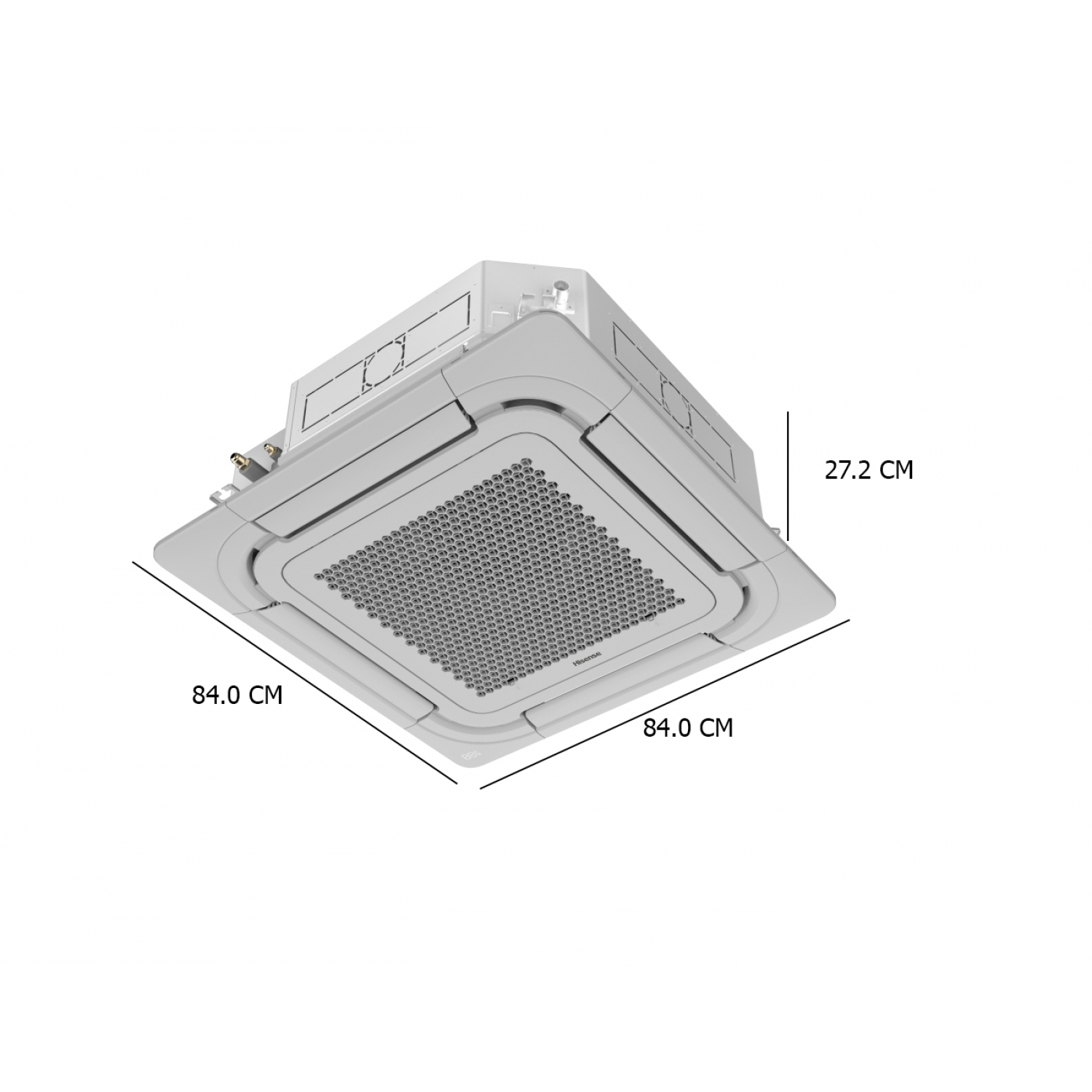 HISENSE เครื่องปรับอากาศแบบฝังฝ้าเพดาน 4 ทิศทาง Inverter ขนาด 37,500 บีทียู รุ่น AUC36TRKA2T-IDU สีขาว