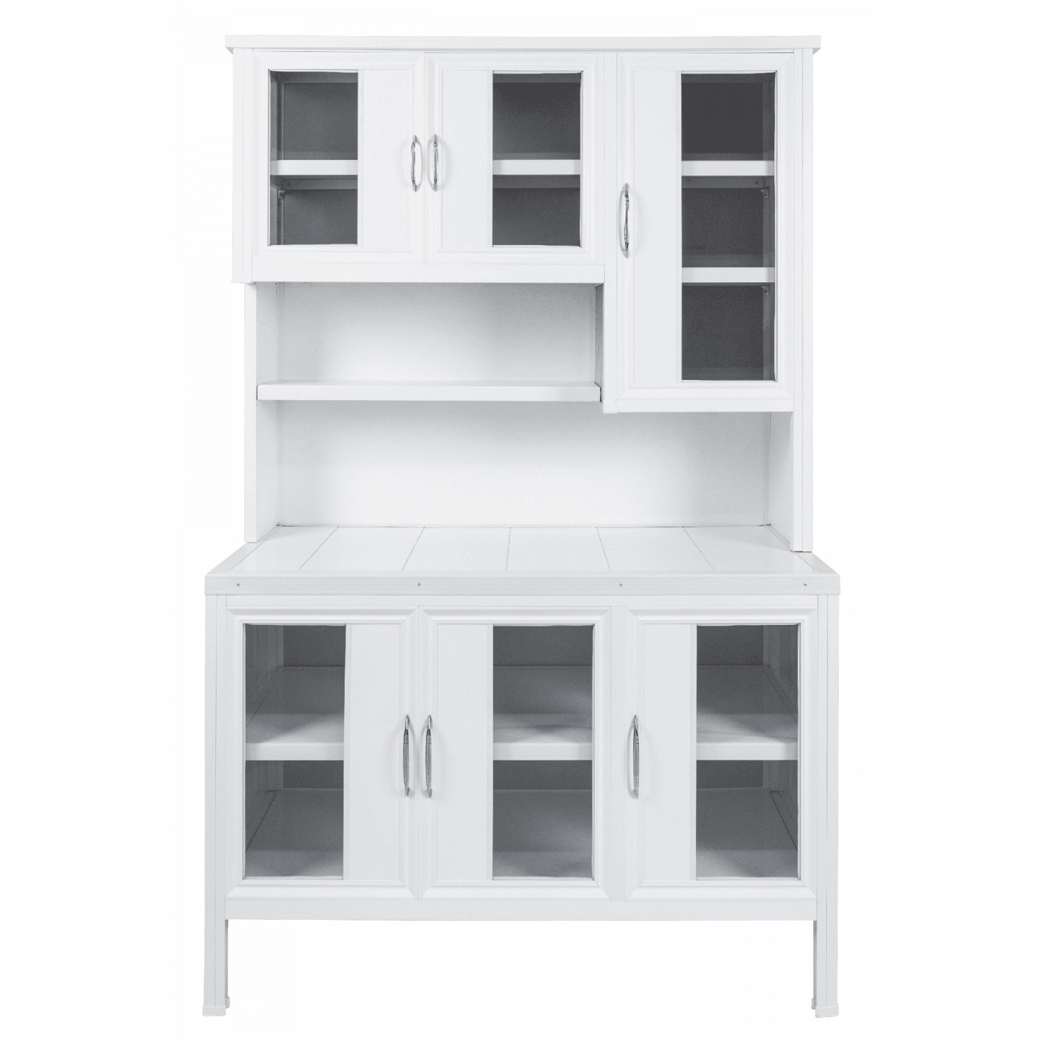 CLOSE ชุดครัวสำเร็จรูปโครงอลูมิเนียมท็อปเรียบกระเบื้อง SHIRO-120 ขนาด 120x53x190 ซม. สีขาว