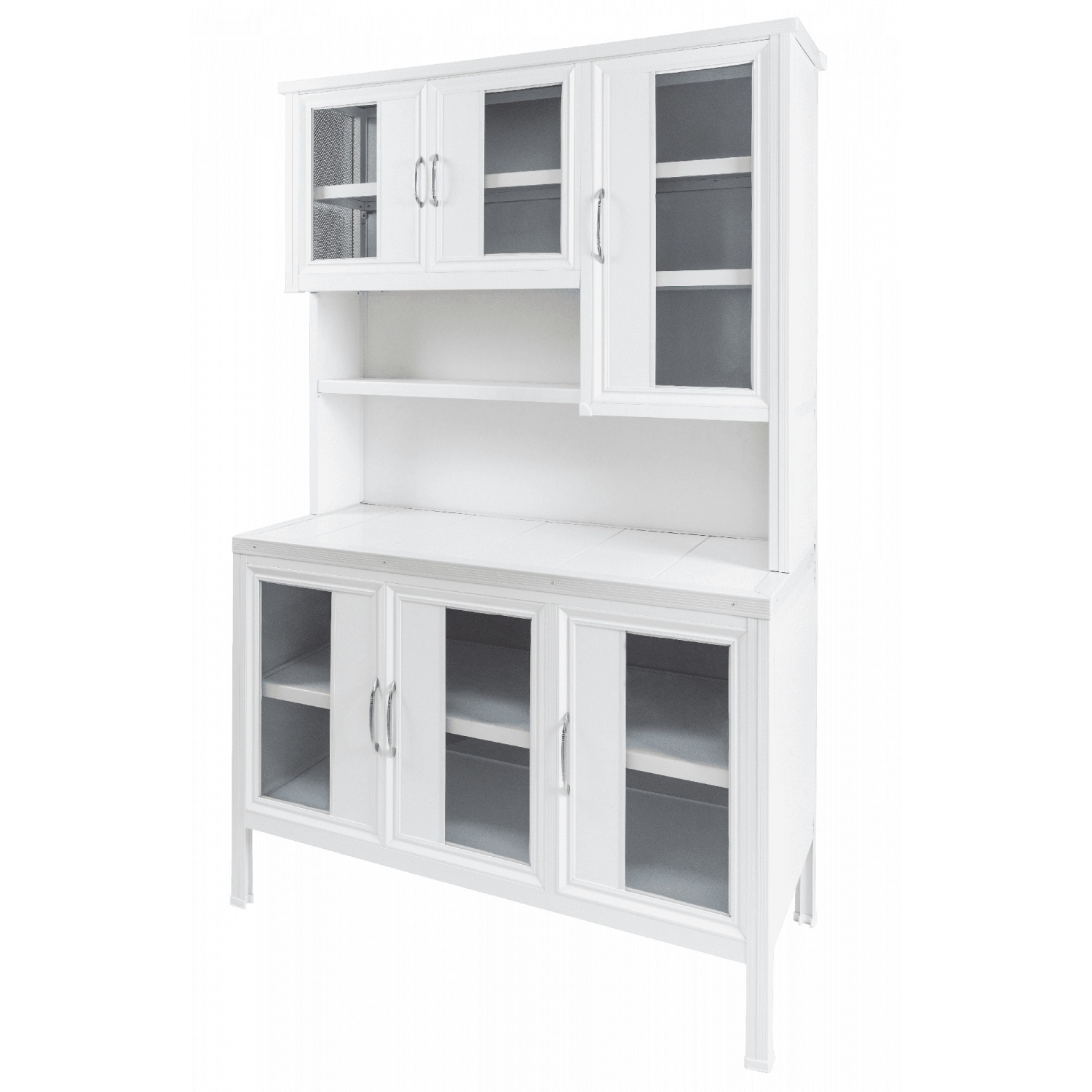 CLOSE ชุดครัวสำเร็จรูปโครงอลูมิเนียมท็อปเรียบกระเบื้อง SHIRO-120 ขนาด 120x53x190 ซม. สีขาว