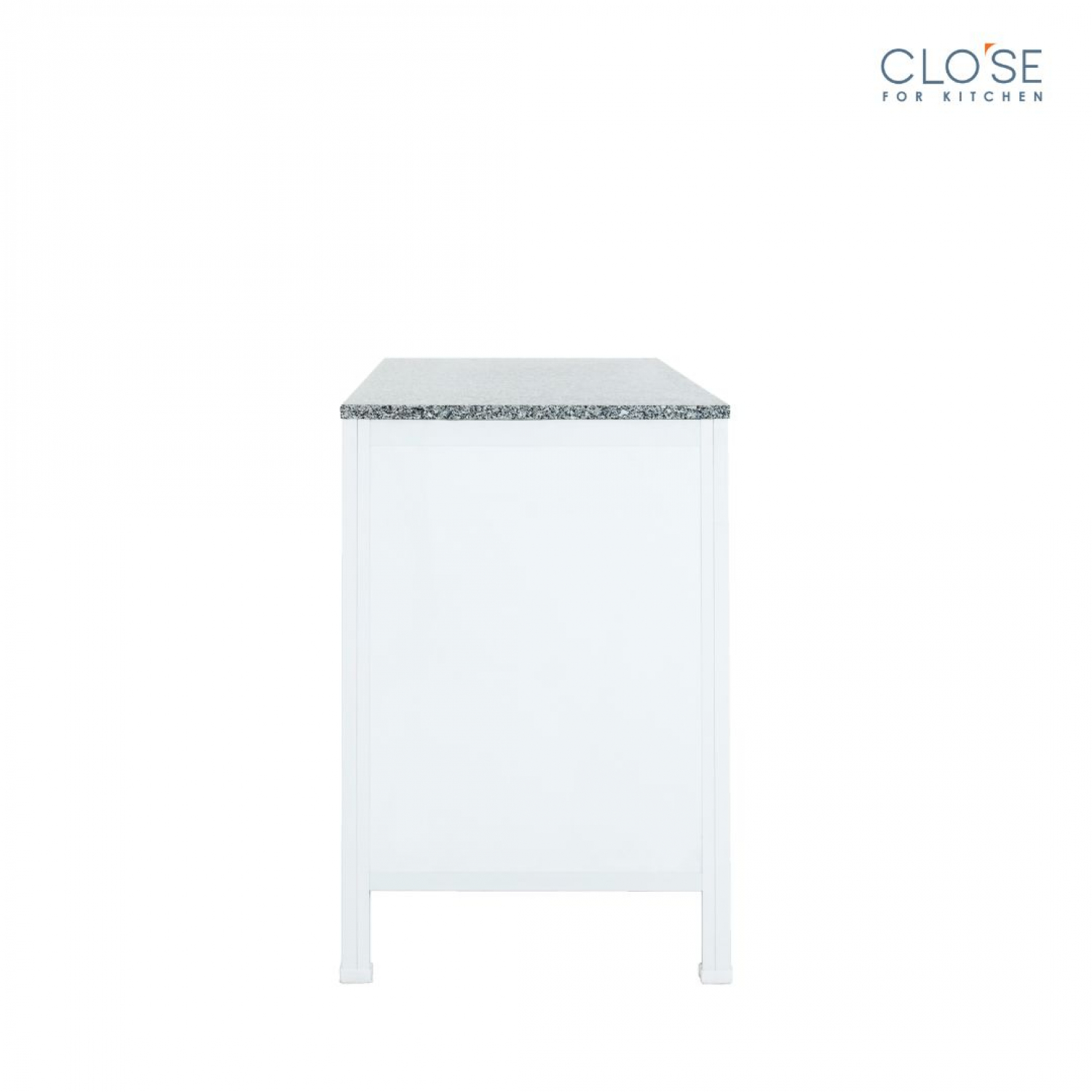 CLOSE เคาน์เตอร์โครงอลูฯ ท๊อปหินแกรนิต รุ่น Glory-NC125 ขนาด 120.5 x 56 x 82.5 ซม. สีขาว