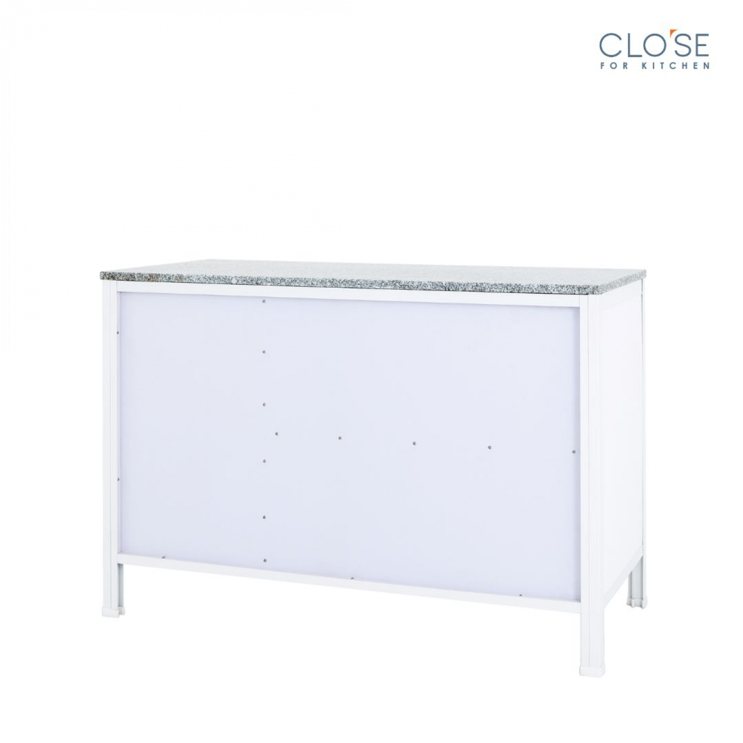 CLOSE เคาน์เตอร์โครงอลูฯ ท๊อปหินแกรนิต รุ่น Glory-NC125 ขนาด 120.5 x 56 x 82.5 ซม. สีขาว