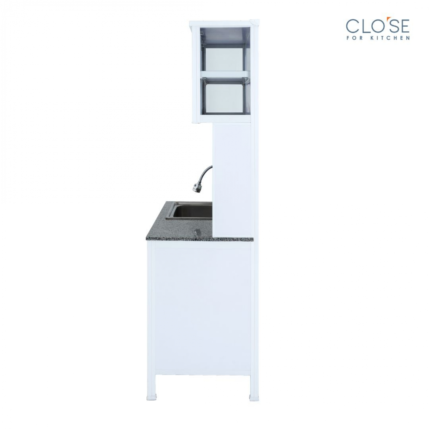 CLOSE ชุดครัวท๊อปอ่างซิงค์ หินแกรนิต รุ่น Glory-NT126 ขนาด 120.5 x 53 x 190 ซม. สีขาว