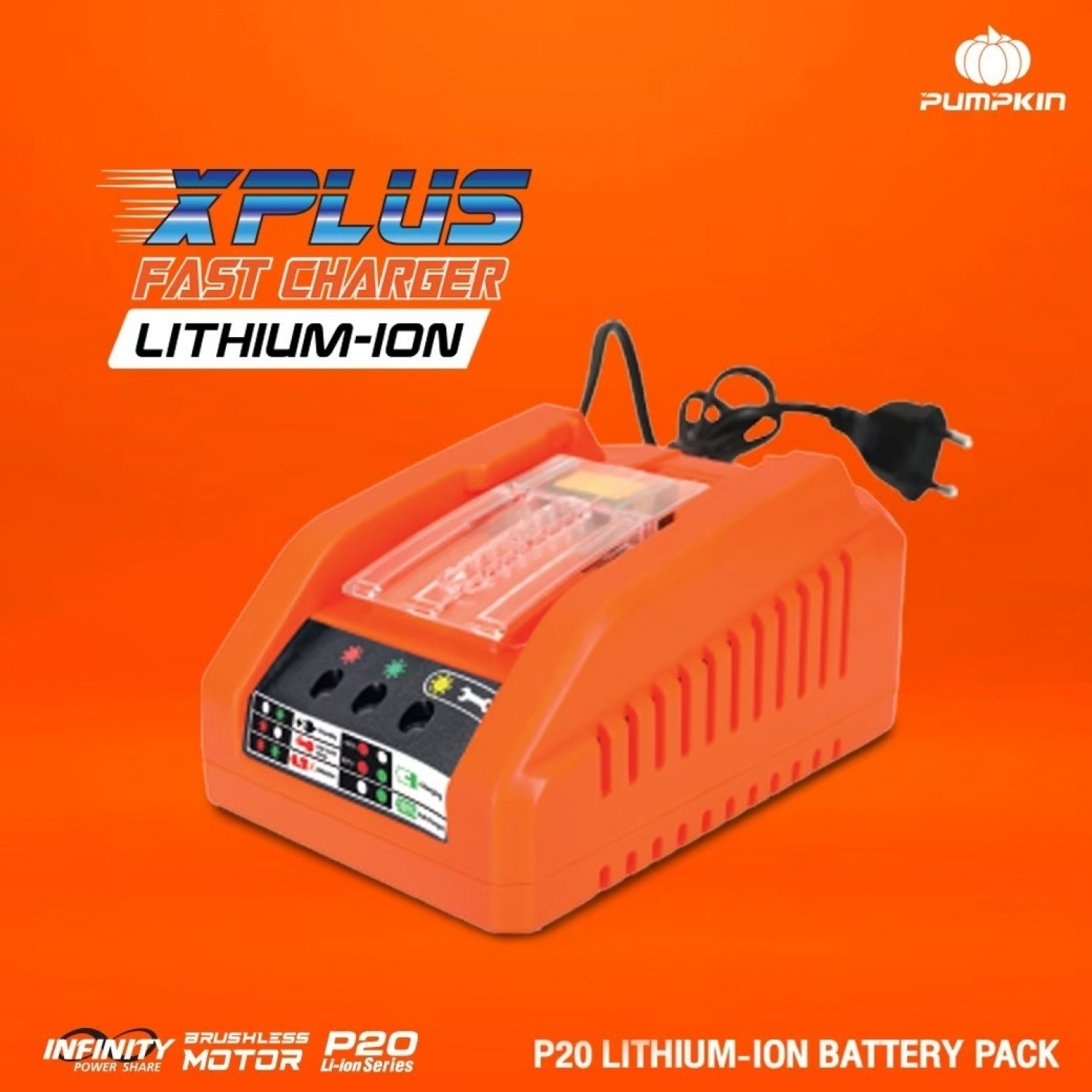 PUMPKIN เครื่องชาร์จแบตเตอรี่ XPLUS PUMPKIN P20V-C24XA (50265)