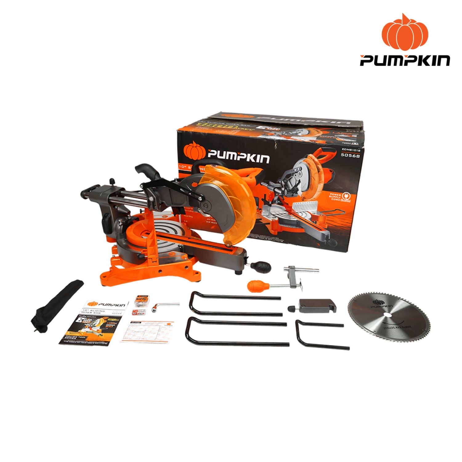 PUMPKIN เครื่องเลื่อยองศา 10“ 1800w สไลด์ รุ่น EC-MS1018 (50568)