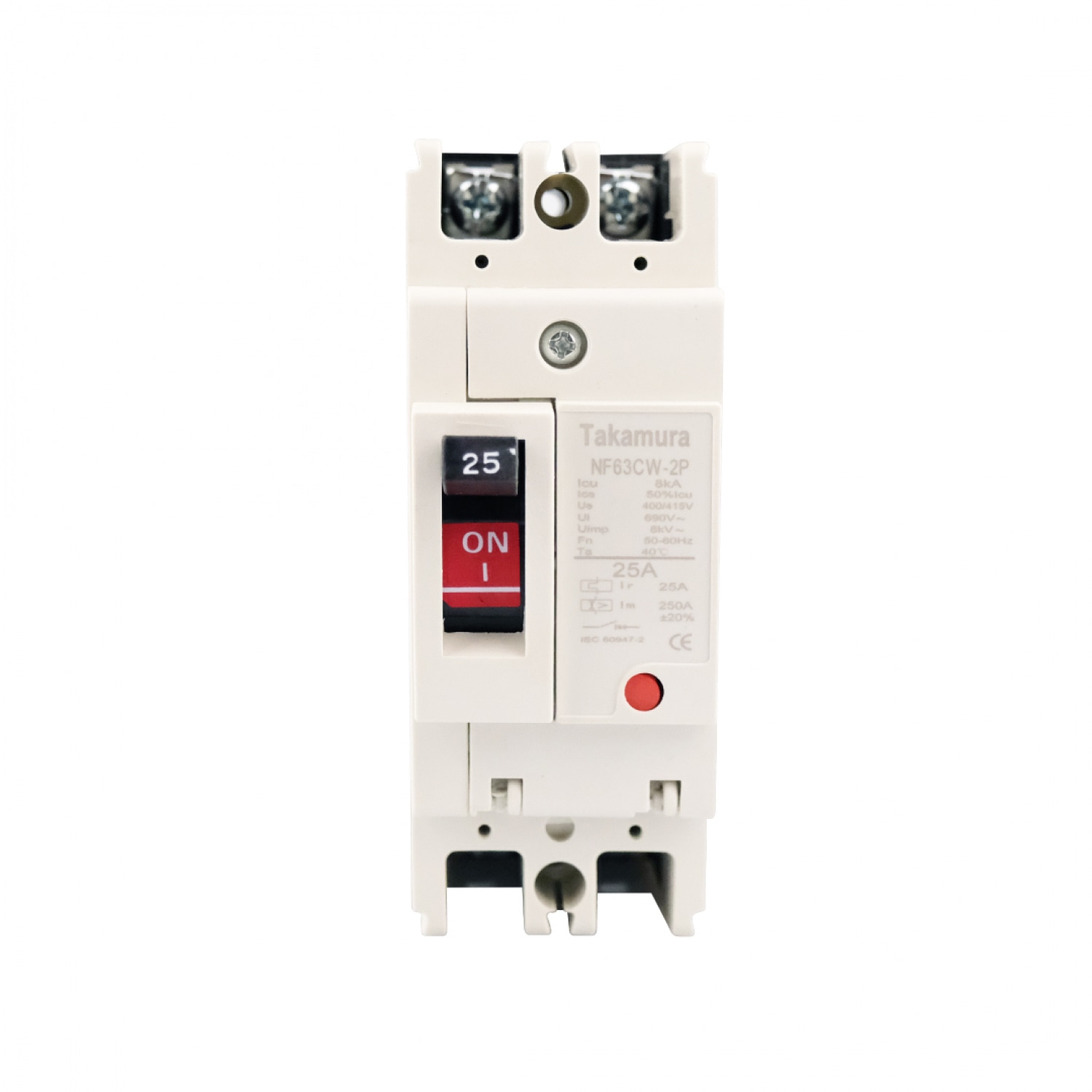 TAKAMURA ออโต้เบรกเกอร์  รุ่น TNF63CW-2P25A-MT สีครีม