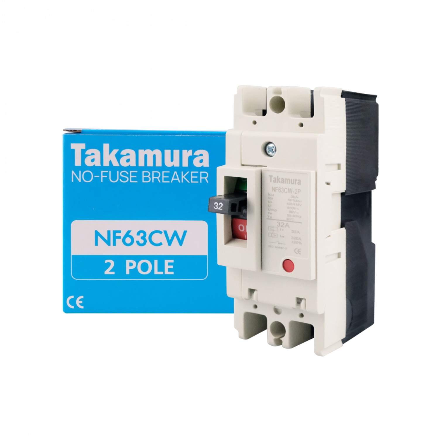 TAKAMURA ออโต้เบรกเกอร์ รุ่น TNF63CW-2P32A-MT CREAM