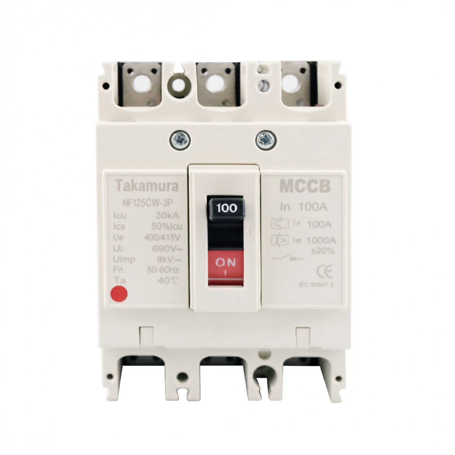 TAKAMURA ออโต้เบรกเกอร์ รุ่น TNF125CW-3P100A-MT สีครีม