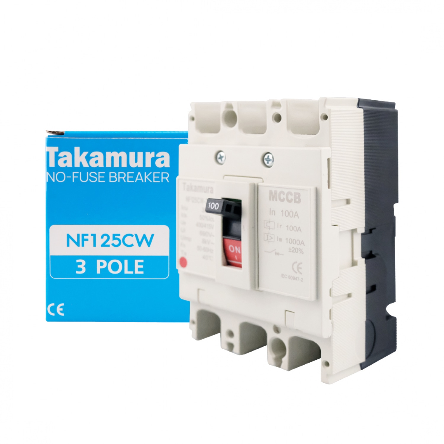 TAKAMURA ออโต้เบรกเกอร์ รุ่น TNF125CW-3P100A-MT สีครีม