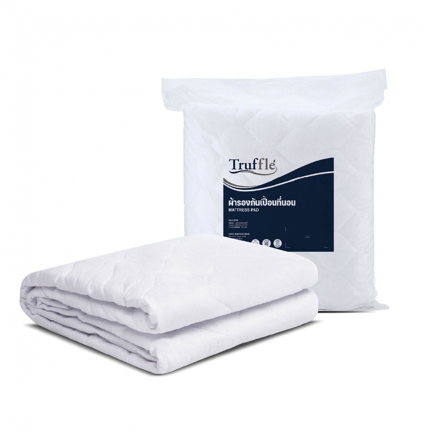 TRUFFLE ผ้ารองกันเปื้อนแบบรัดมุม รุ่น MEDIUM ขนาด 3.5 ฟุต สีขาว