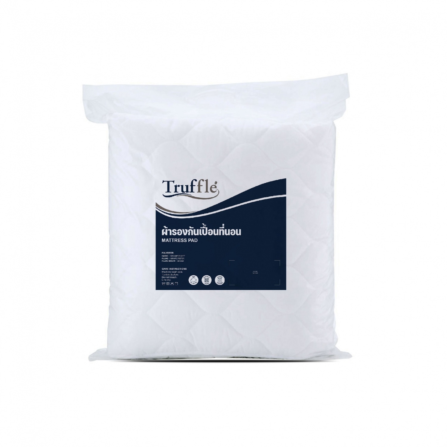 TRUFFLE ผ้ารองกันเปื้อนแบบรัดมุม รุ่น MEDIUM ขนาด 6 ฟุต สีขาว