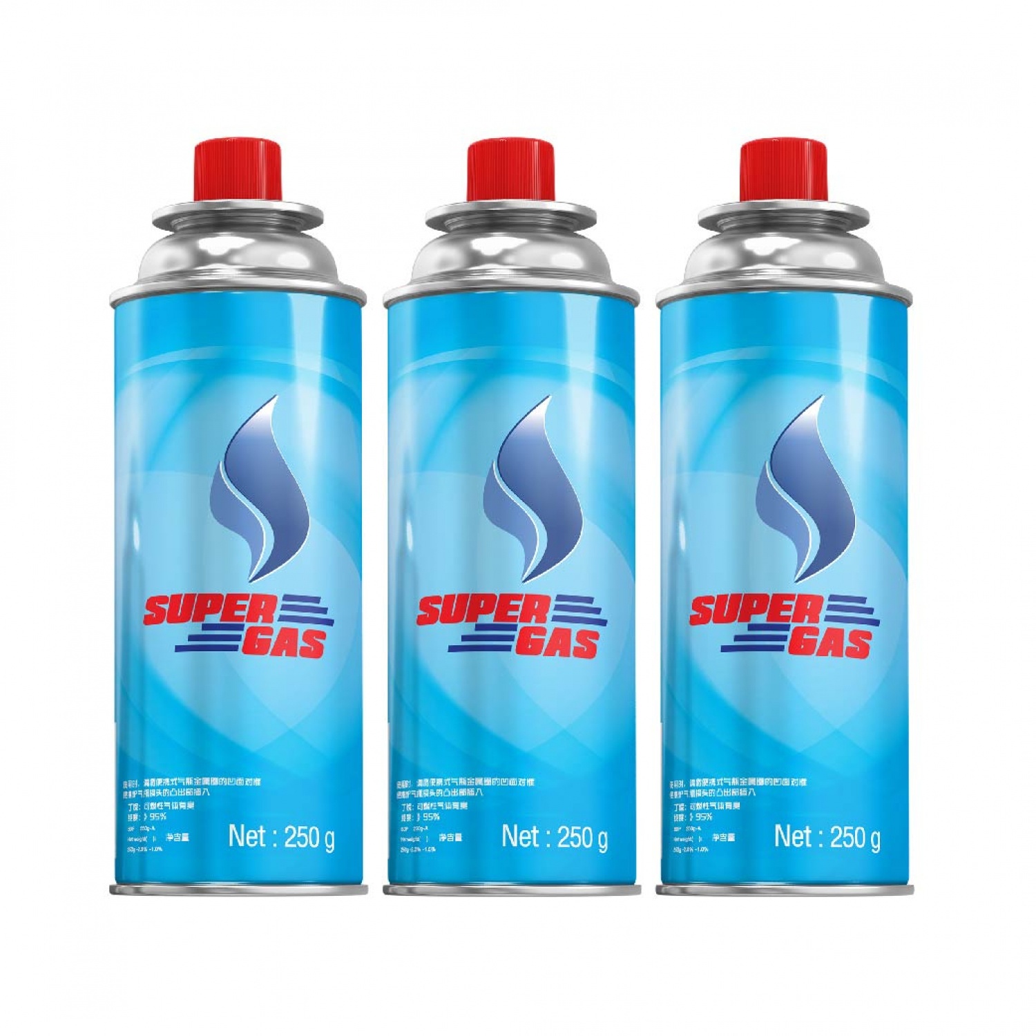 SUPER GAS แก๊สกระป๋อง 250 กรัม (แพ็ค3กระป๋อง)