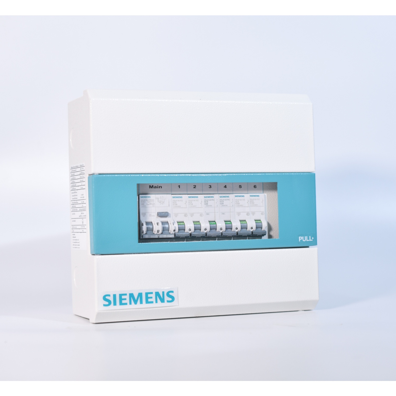 SIEMENS เครื่องตัดไฟอัตโนมัติ 6 ช่อง 63A รุ่น SBTH06-SSF 63 กันดูด