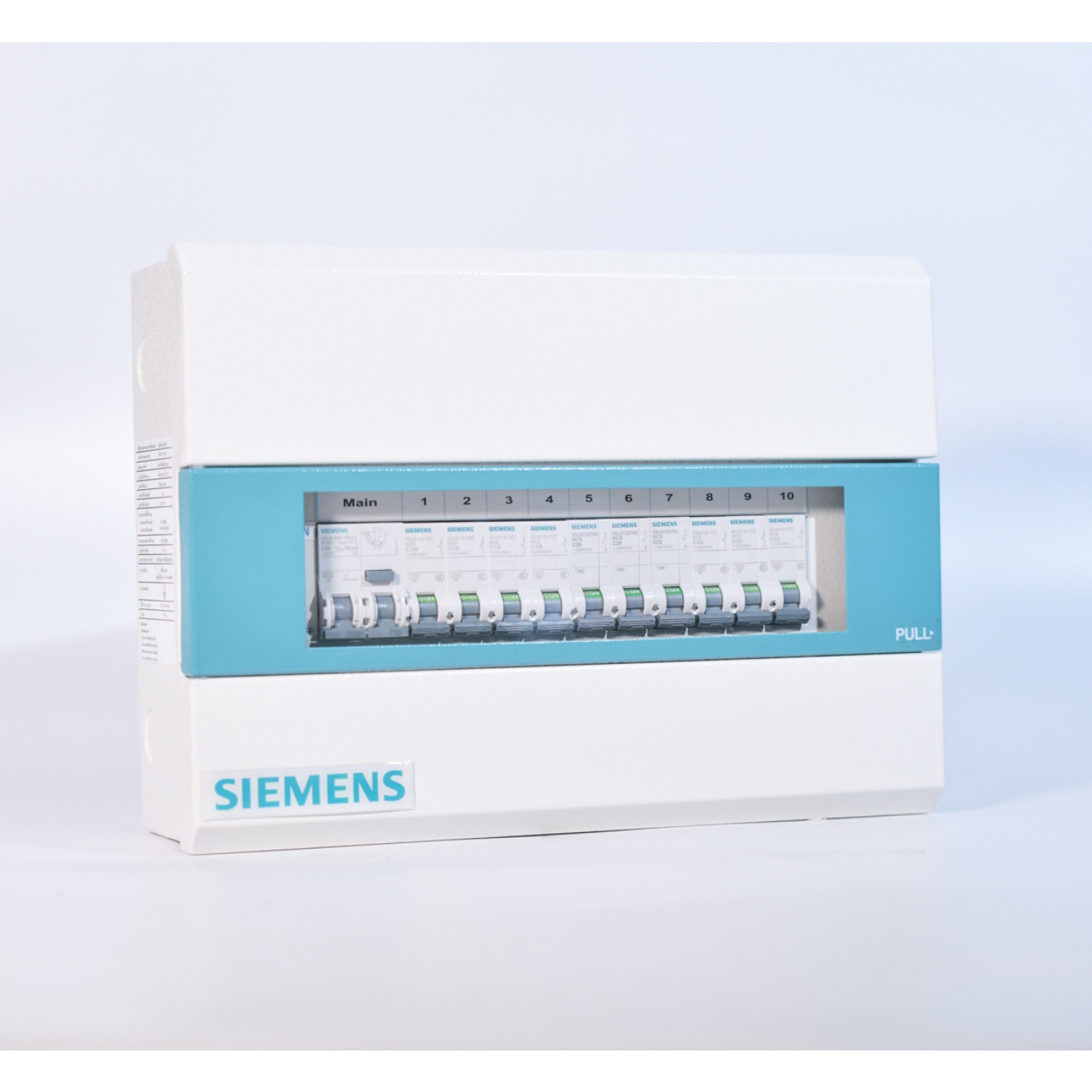 SIEMENS เครื่องตัดไฟอัตโนมัติ 10 ช่อง 50A รุ่น SBTH10-SSF 50 กันดูด