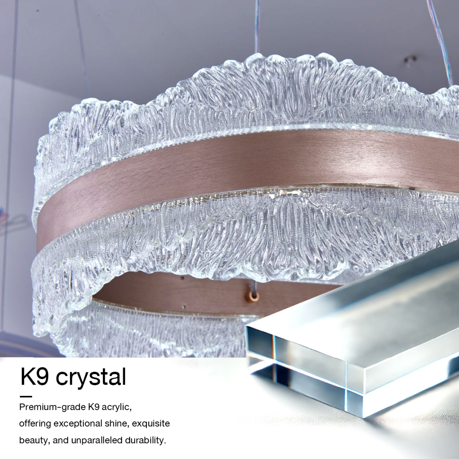 EILON โคมแชนเดอเลียร์ 84Wx2 รุ่น 6315-9+3 ปรับแสงได้ 3 แสง