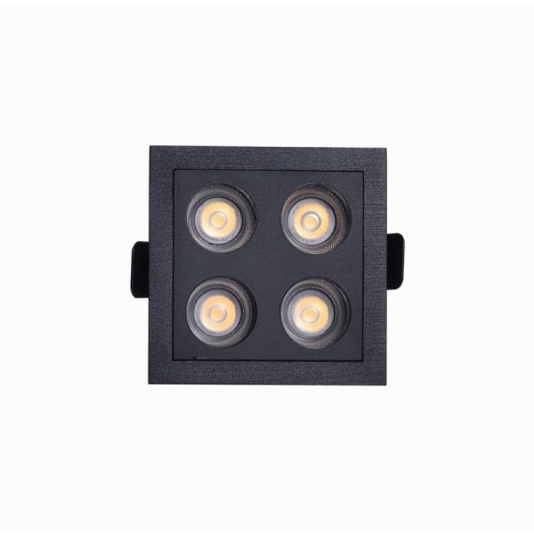 EILON ดาวน์ไลท์ 4x2W แสงวอร์ม รุ่นTL-2204/BK สีดำ