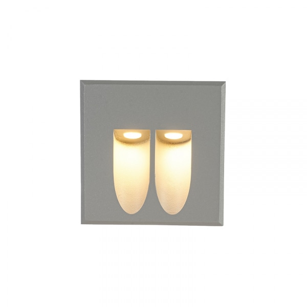 EILON โคมติดขั้นบันได 2x1W แสงวอร์ม รุ่นTL-703/DGR สีเทาเข้ม