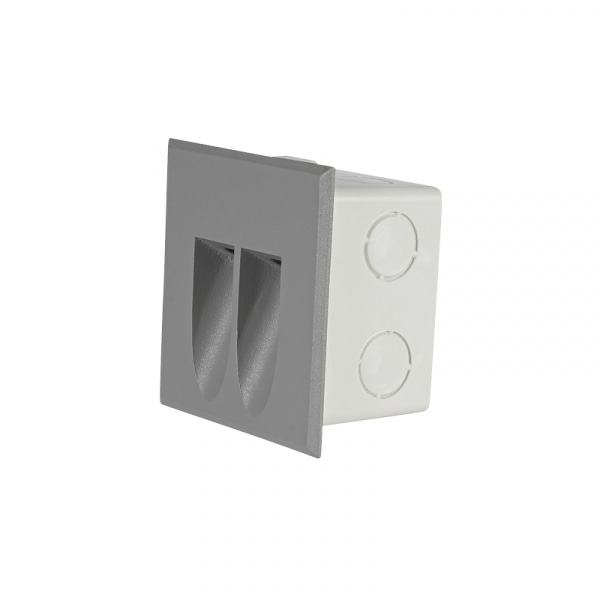 EILON โคมติดขั้นบันได 2x1W แสงวอร์ม รุ่นTL-703/DGR สีเทาเข้ม