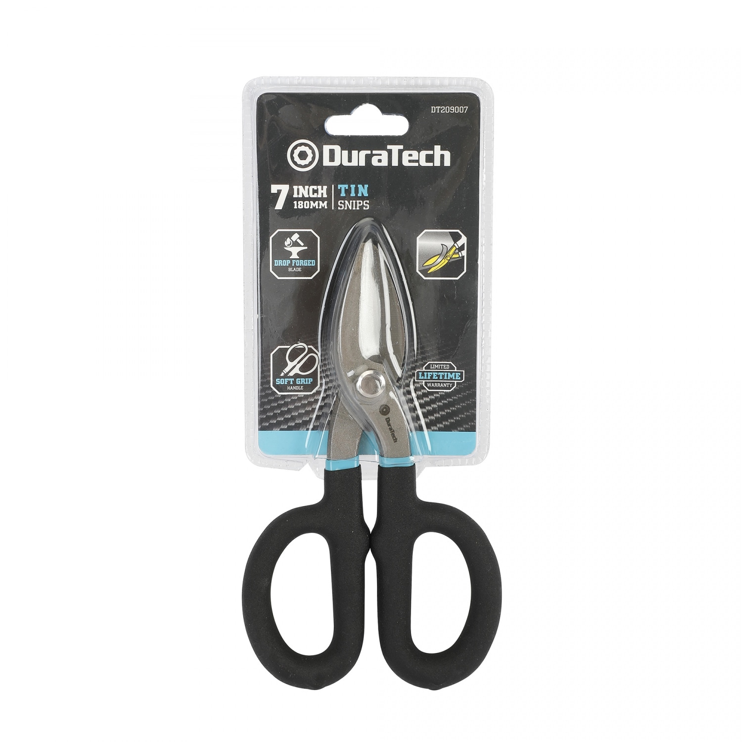 Duratech กรรไกรตัดแผ่นโลหะแบบตัดตรง ขนาด 7 นิ้ว ยาว 185 มม. รุ่น DT209007