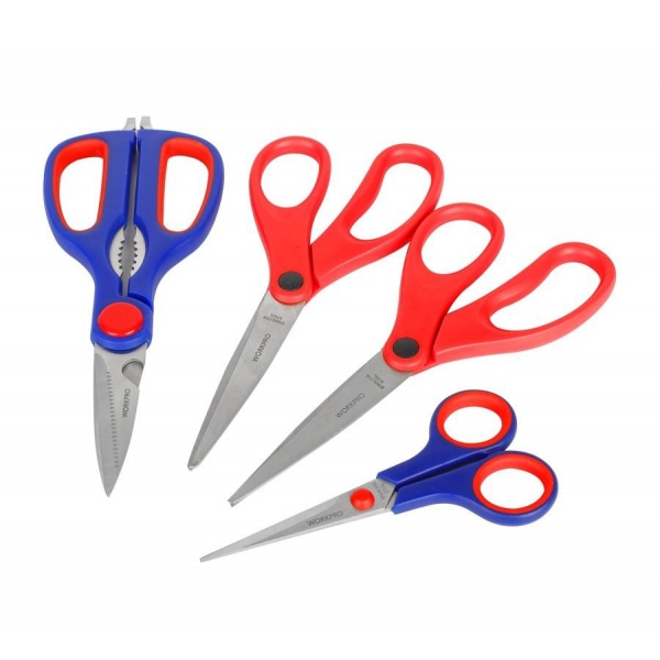 WORKPRO ชุดกรรไกรใบมีดสแตนเลส  4 ชิ้น รุ่น WP200002