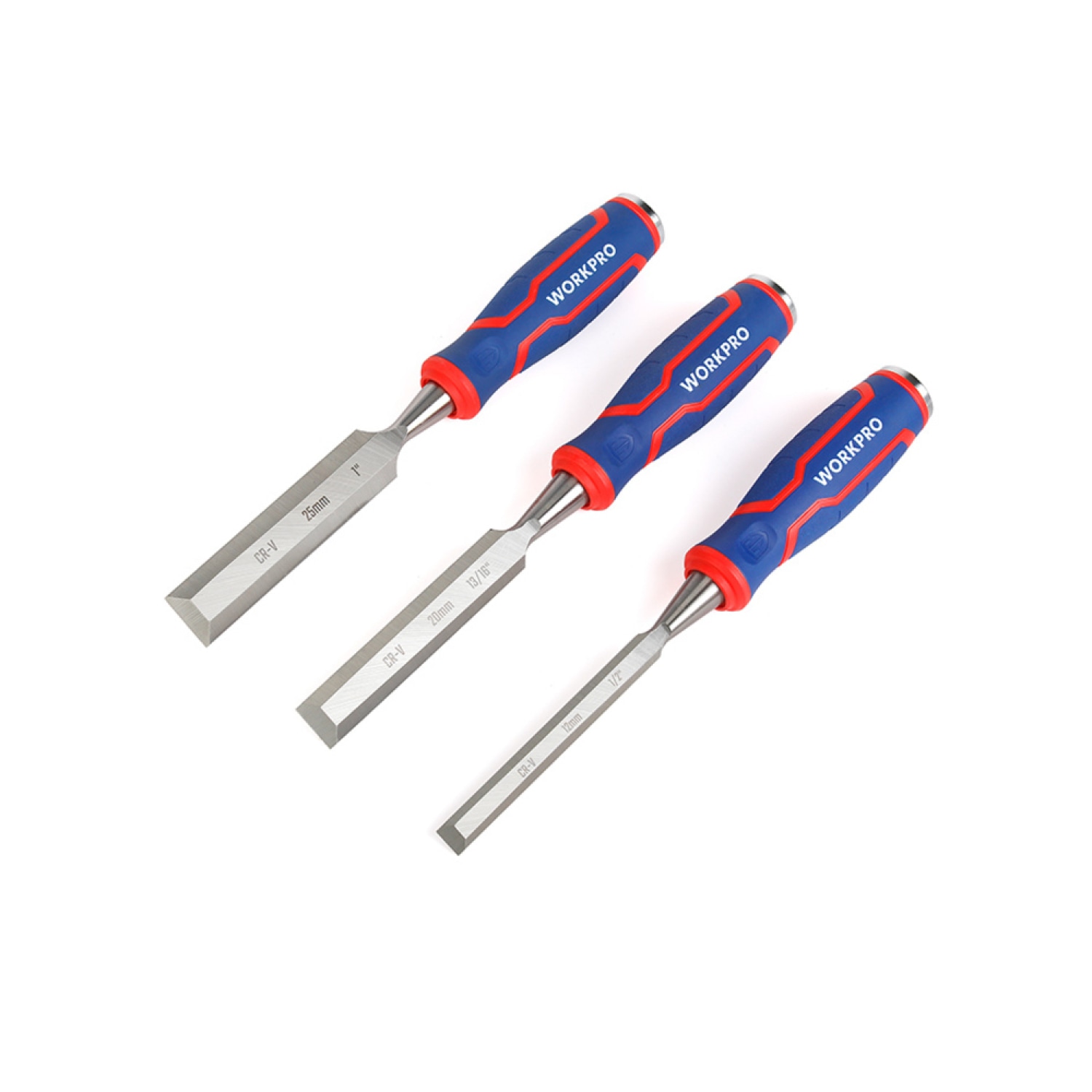 WORKPRO ชุดสิ่วงานไม้ 3 ชิ้น ขนาด 12,20,25 มม. (1/2 , 13/16,1 ) รุ่น WP201301