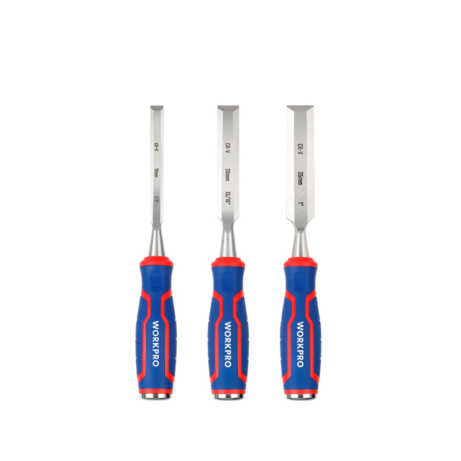 WORKPRO ชุดสิ่วงานไม้ 3 ชิ้น ขนาด 12,20,25 มม. (1/2 , 13/16,1 ) รุ่น WP201301