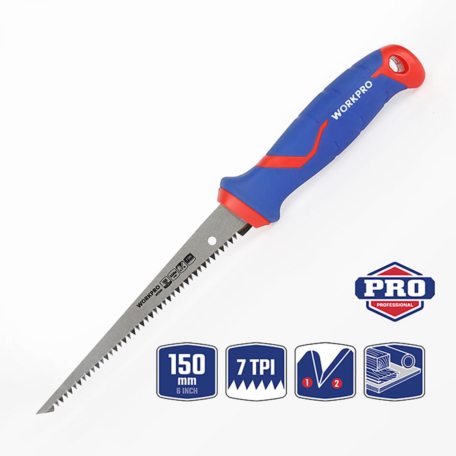 WORKPRO เลื่อยหางหนูฉลุตัดฝ้า 65Mn ขนาด 150 มม. (6 นิ้ว) รุ่น WP215016