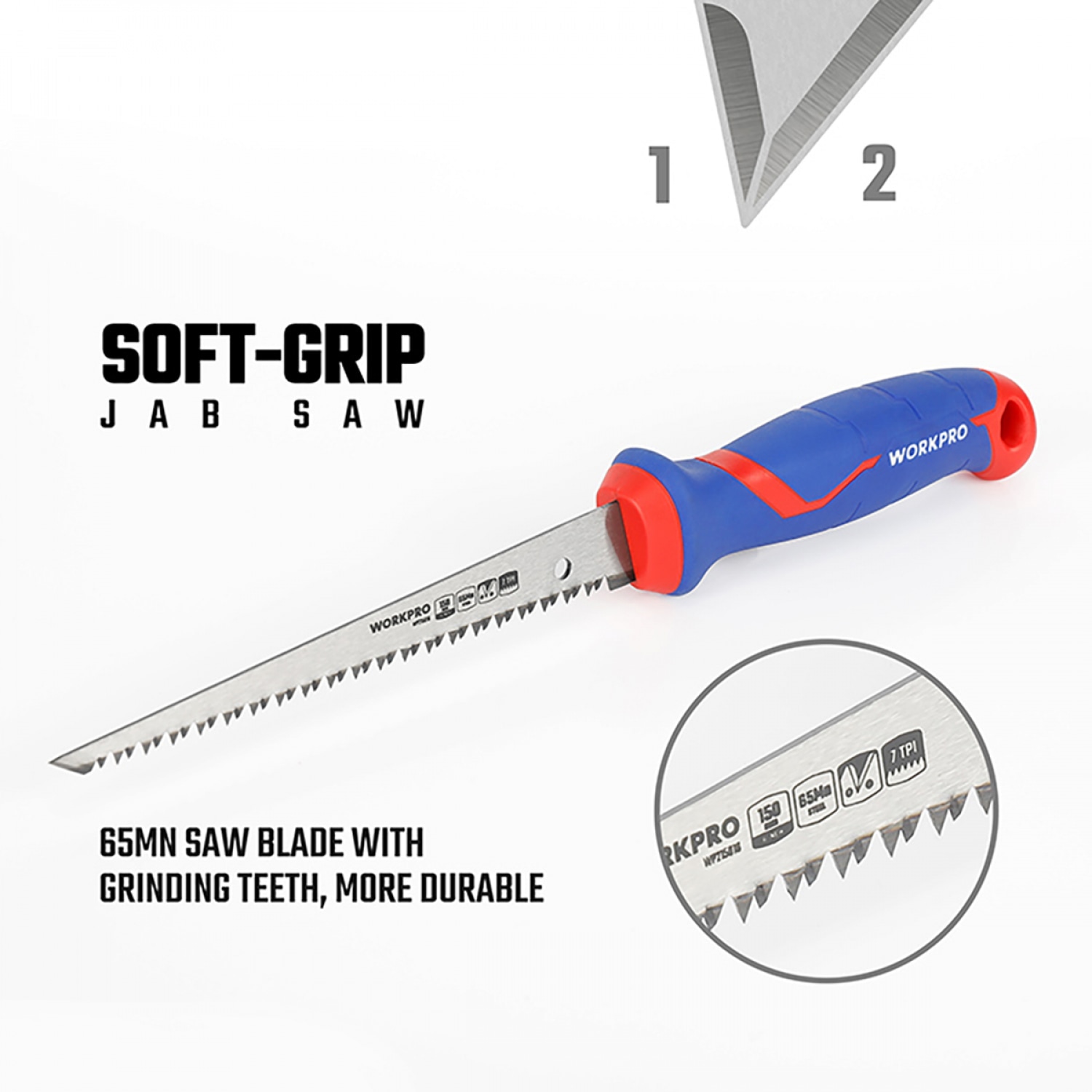 WORKPRO เลื่อยหางหนูฉลุตัดฝ้า 65Mn ขนาด 150 มม. (6 นิ้ว) รุ่น WP215016