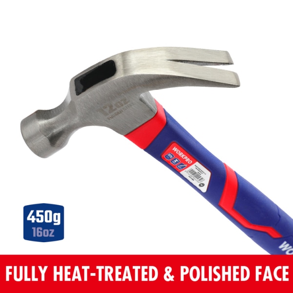 WORKPRO ค้อนหงอนด้ามไฟเบอร์ ขนาด 450 กรัม (16 ออนซ์) รุ่น WP241011