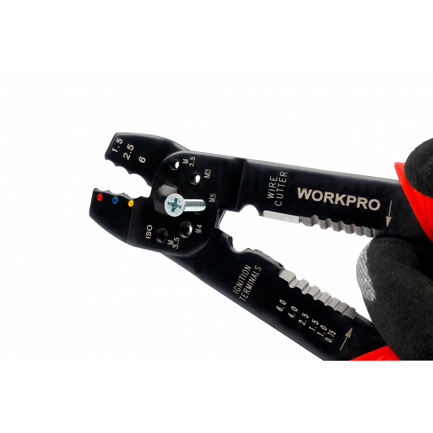 WORKPRO คีมย้ำสายไฟ CR-V ขนาด 200 มม. (8 นิ้ว ) รุ่น WP291001