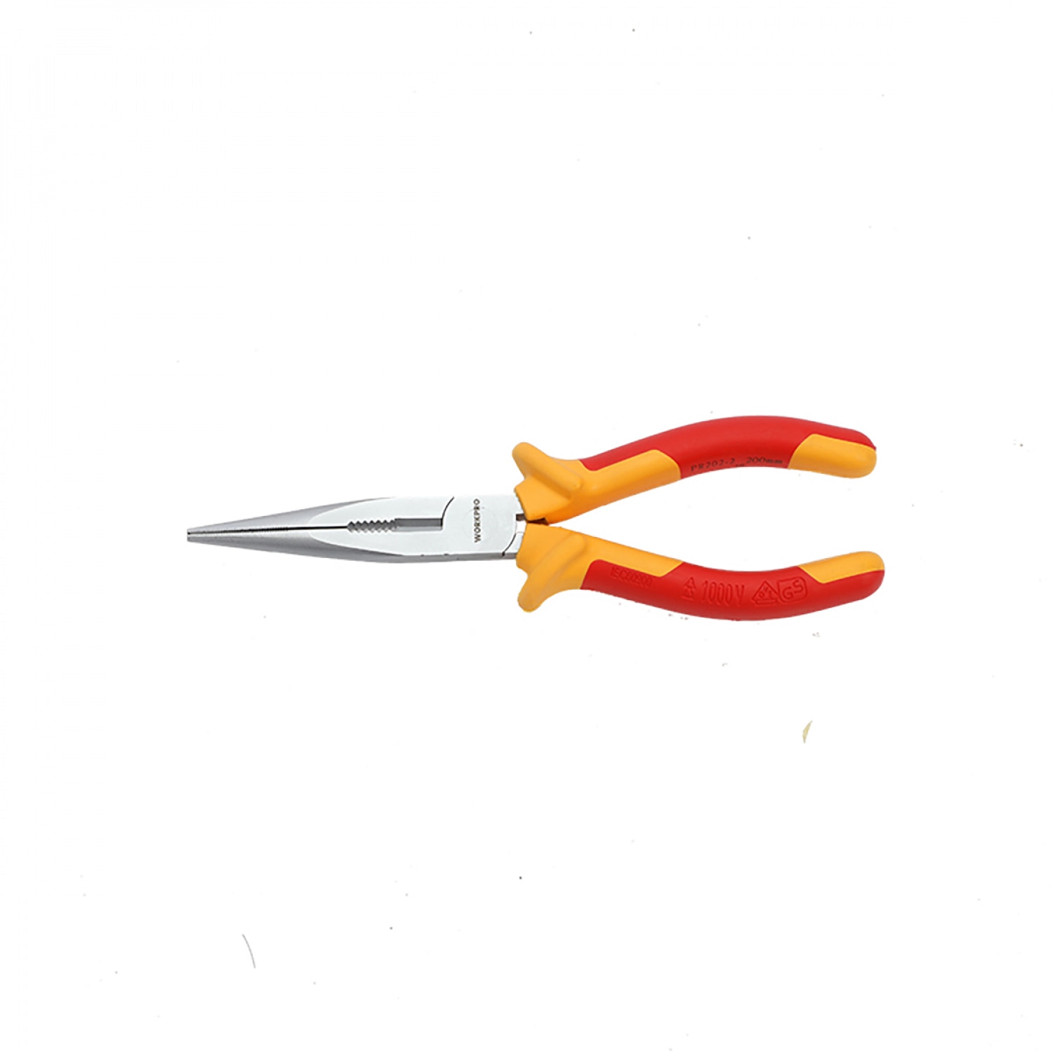 WORKPRO คีมปากแหลมกันไฟหุ้มฉนวน CR-V ขนาด 160 มม. (6 นิ้ว) รุ่น WP342012