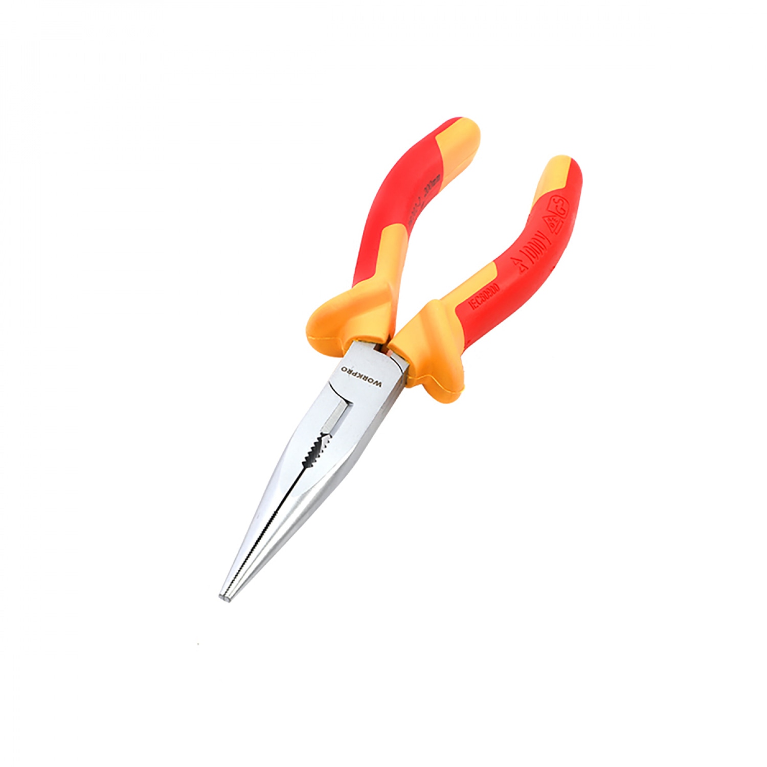 WORKPRO คีมปากแหลมกันไฟหุ้มฉนวน CR-V ขนาด 160 มม. (6 นิ้ว) รุ่น WP342012