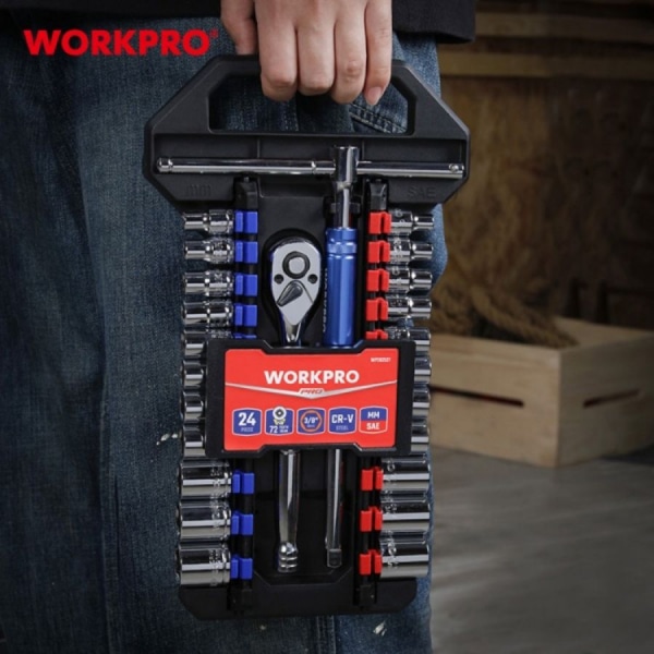 WORKPRO ชุดบ็อกซ์อเนกประสงค์ ขนาด 3/8” (24 ชิ้น) รุ่น WP202553