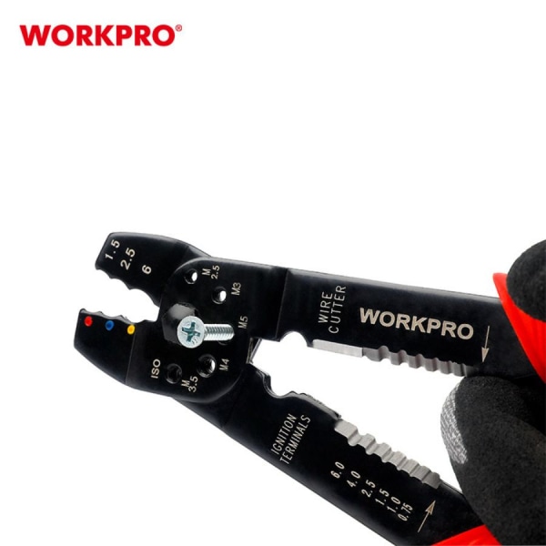 WORKPRO คีมย้ำสายไฟ ขนาด 200 มม. 