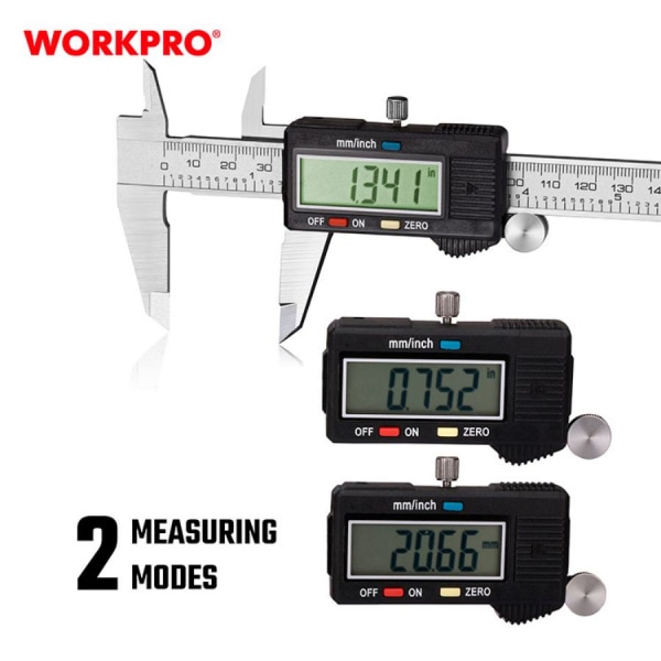 WORKPRO เวอร์เนียร์ดิจิทัลด้ามพลาสติก(150MM/6) ขนาด 6 นิ้ว  รุ่น WP266004