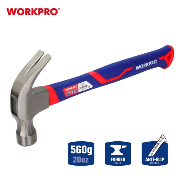WORKPRO ค้อนหงอนด้ามไฟเบอร์  ขนาด 560 กรัม 20 ออนซ์