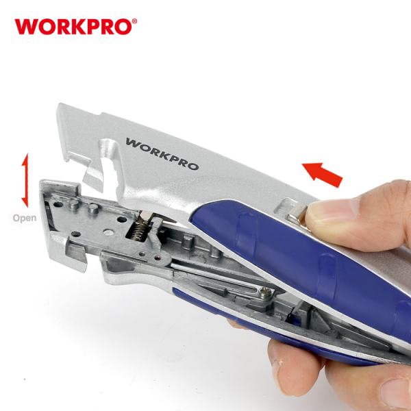 WORKPRO มีดกรีดอเนกประสงค์แบบเปิดเร็ว ปลอกอลูมิเนียม รุ่น WP213024