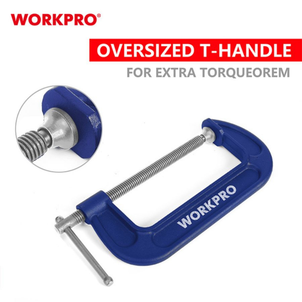 WORKPRO ปากกาจับชิ้นงานตัวซี 4 นิ้ว รุ่น WP232019