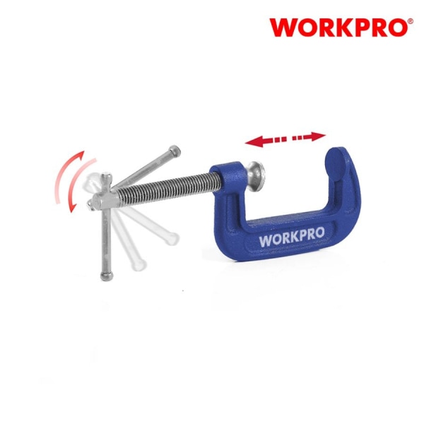 WORKPRO ปากกาจับชิ้นงานตัวซี 4 นิ้ว รุ่น WP232019
