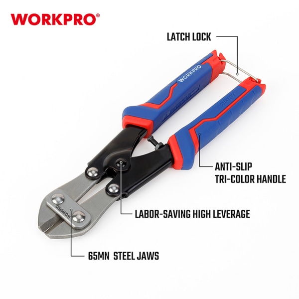 WORKPRO กรรไกรตัดเหล็กเส้น 65 MN ขนาด 200มม.( 8นิ้ว) รุ่น WP216001