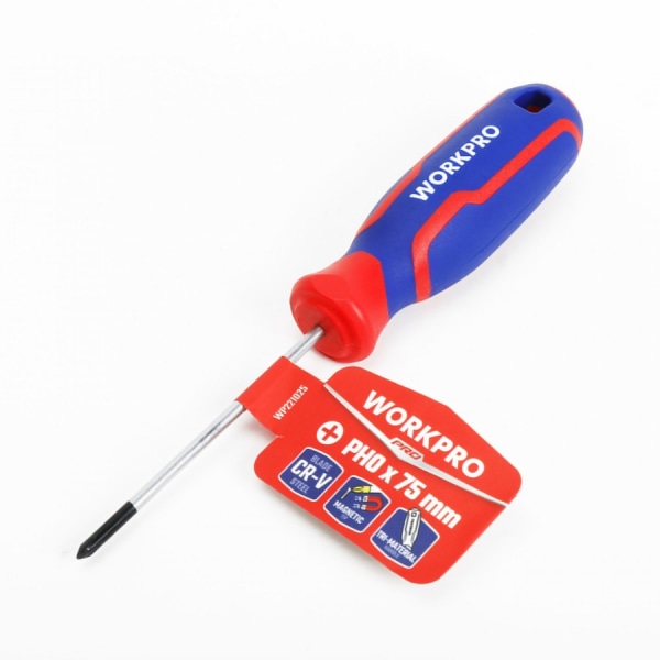 WORKPRO ไขควงแฉกด้ามสามสี CR-V PH0X75มม. รุ่น WP221025