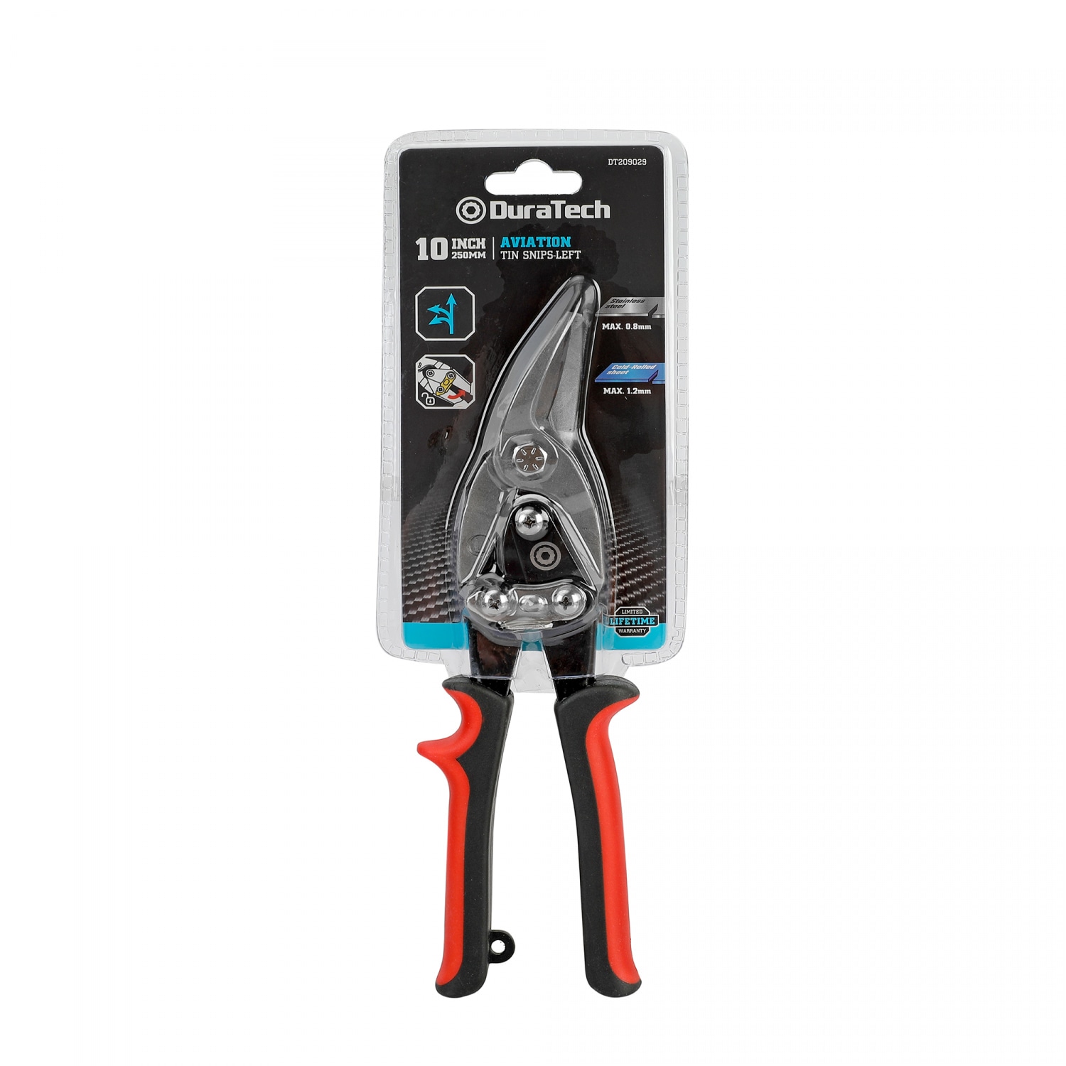 Duratech กรรไกรตัดโลหะแบบตัดซ้าย ขนาด 250 มม. (10 นิ้ว) รุ่น DT209029