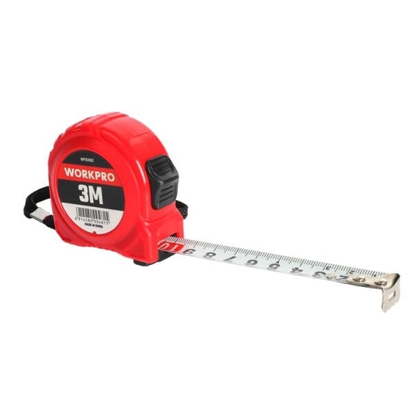 WORKPRO ตลับเมตรพลาสติก  3Mx16mm.รุ่น WP261002 สีแดง 