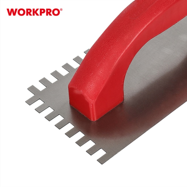 WORKPRO เกรียงหวีพลาสติก ฟันขอบหยัก 6 x 10 มม. WP323013