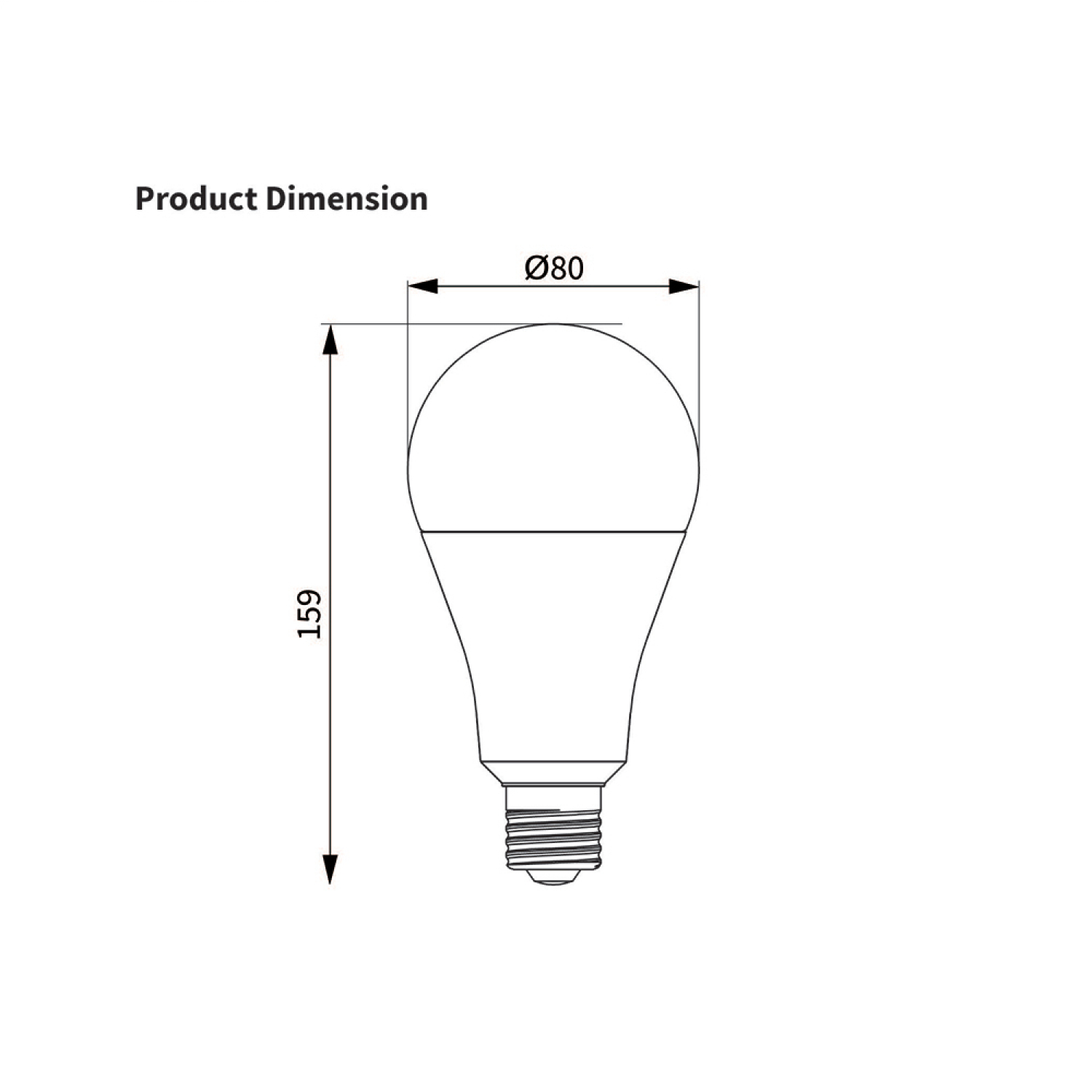 SHINING หลอดไฟ LED E27 BULB A80 18 วัตต์ แสงเดย์ไลท์