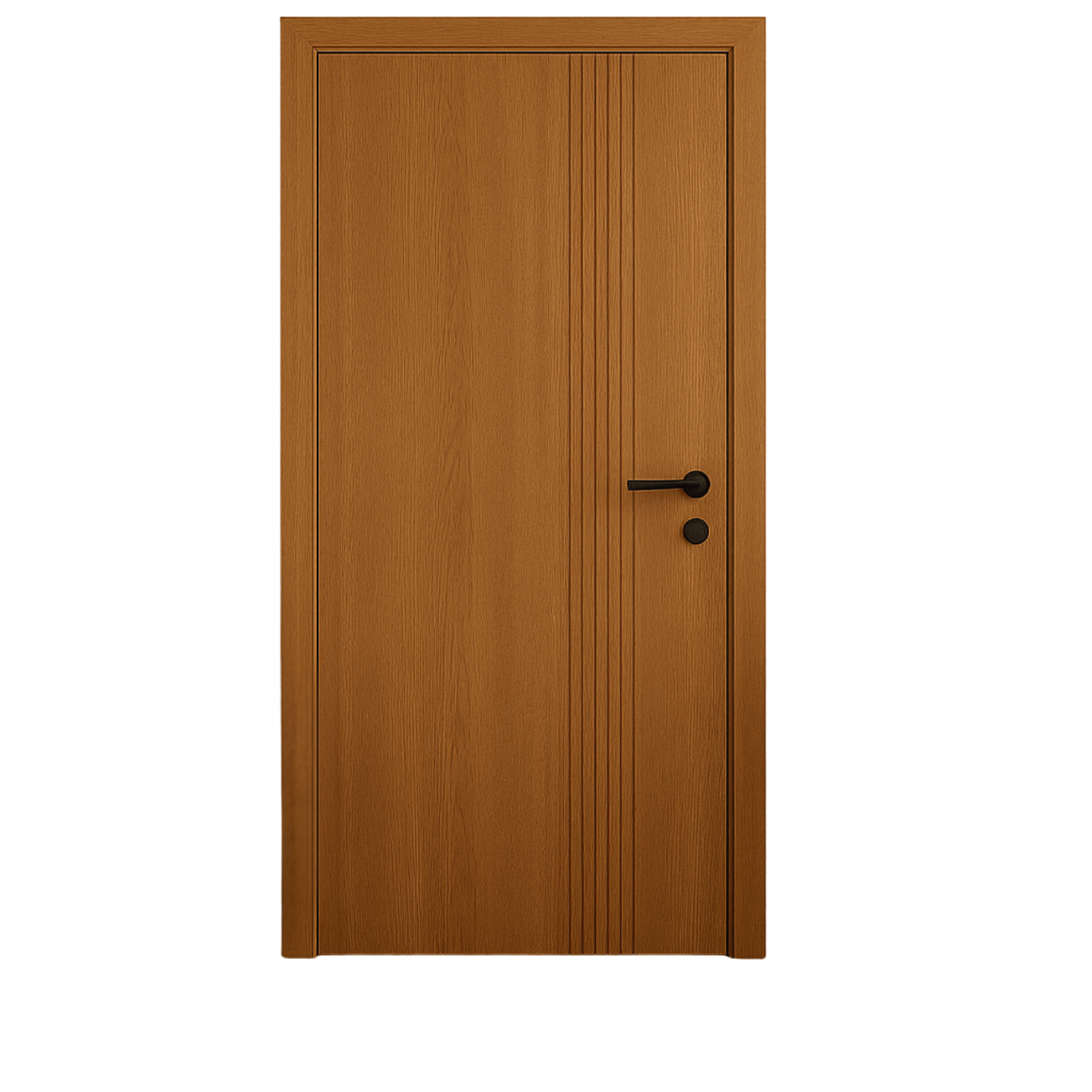 WELLINGTAN ชุดประตูอะลูมิเนียมพร้อมมือจับ รุ่นALZD-001 ขนาด 90x213 ซม. สีน้ำตาล
