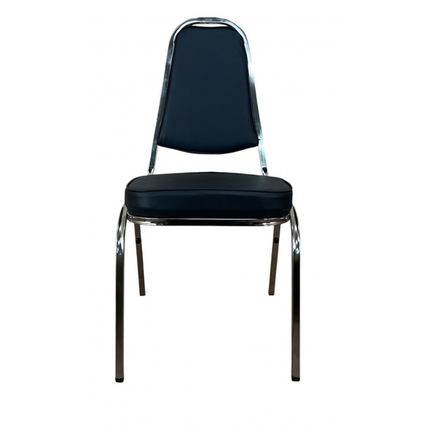 DELICATO เก้าอี้จัดเลี้ยง มีหูหุ้มหนัง PVC รุ่น DT 142 ขนาด 45x54x90ซม. สีดำ