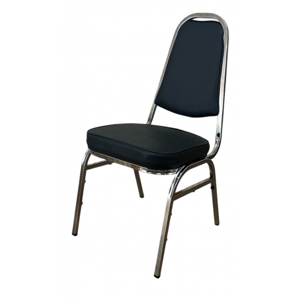 DELICATO เก้าอี้จัดเลี้ยง ขาทรงA หุ้มหนัง PVC รุ่น DT 142A ขนาด 45x54x90ซม. สีดำ