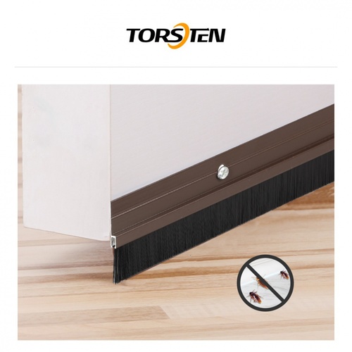 TORSTEN เส้นกันแมลงอะลูมิเนียม แถบขนแปรง รุ่น  KZT011-BN 100ซม. สีน้ำตาล