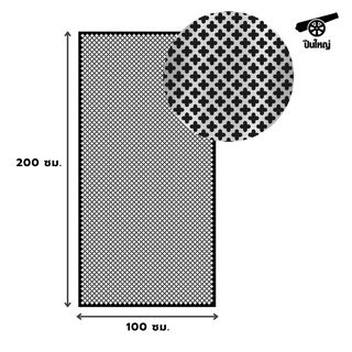 ปืนใหญ่  แผ่นเหล็กฉลุลวดลาย  ขนาด 100x200 ซม. รุ่น STDC002 สีดำ