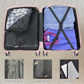 WETZLARS กระเป๋าเดินทาง ขนาด 20 นิ้ว  รุ่น Marvin-02 ขนาด 20.50x37x55 ซม. สีชมพูซากุระ